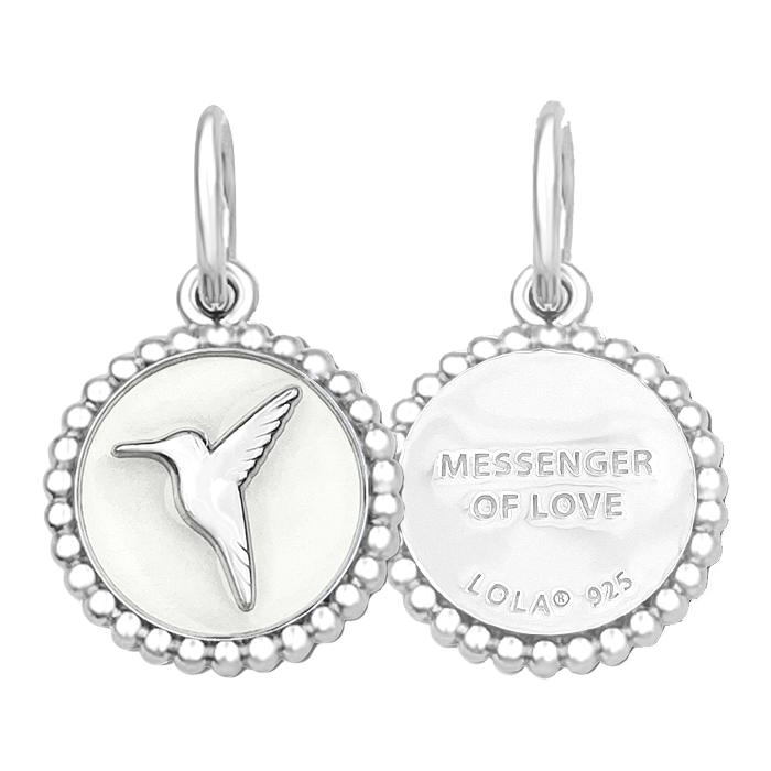 Hummingbird Periwinkle Silver Small Pendant