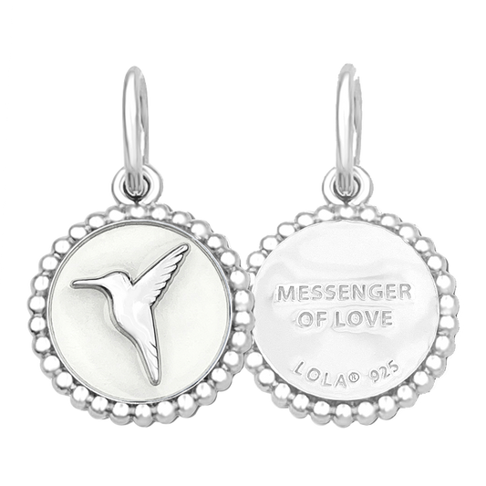 Hummingbird Periwinkle Silver Small Pendant