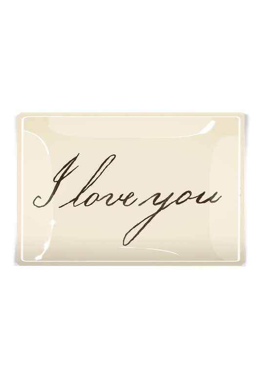 I Love You Glass Tray