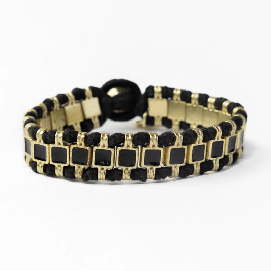Josie Black Enamel Bracelet