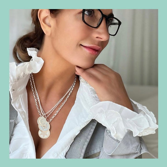 Octopus Pale Blue Gold Small Pendant