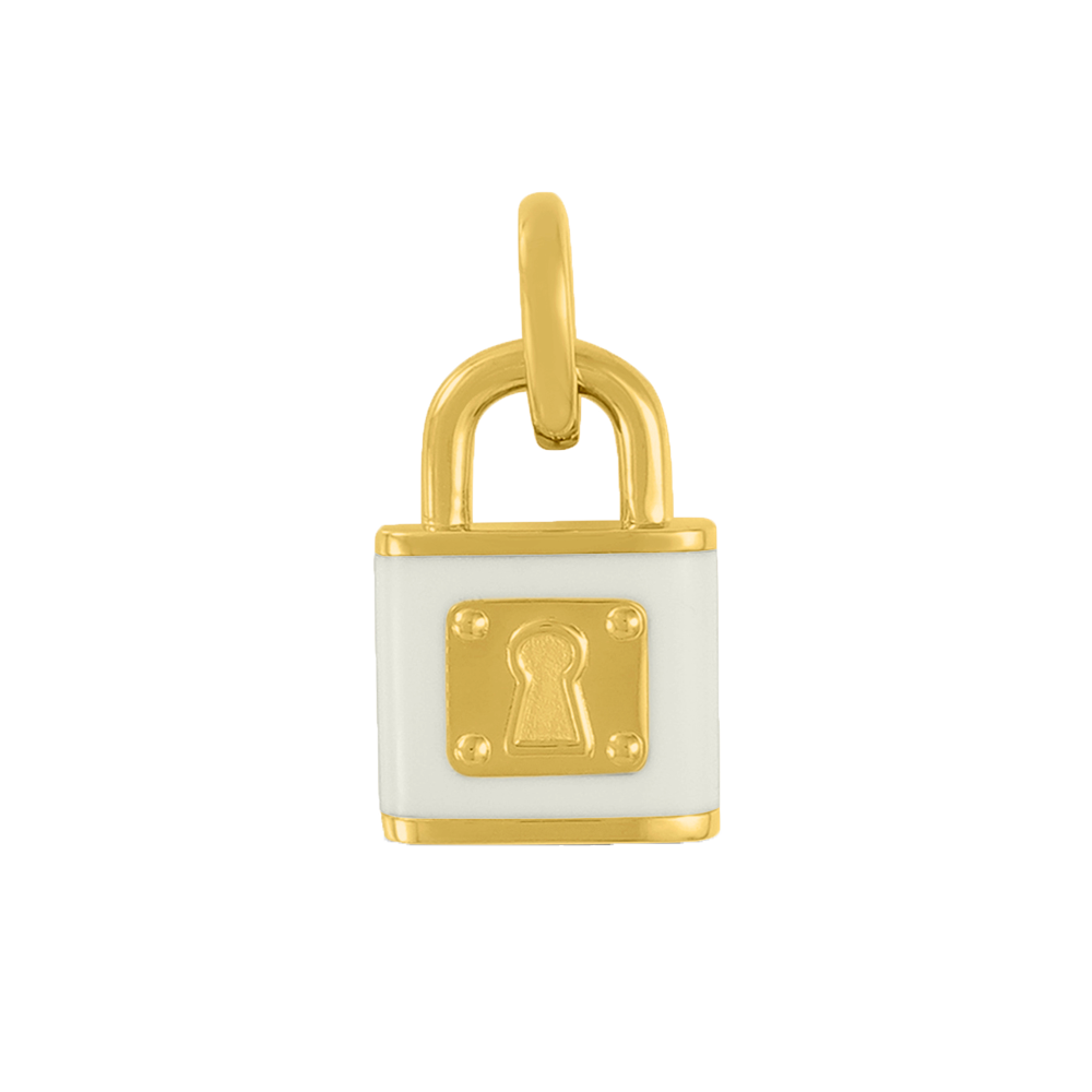 Love Lock Gold Alpine White Pendant – Coco & Co Southport