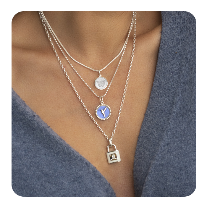 Love Lock Turquise Silver Pendant