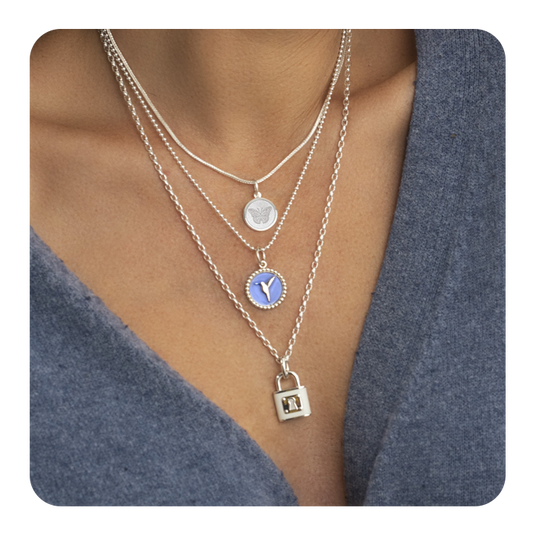 Love Lock Turquise Silver Pendant