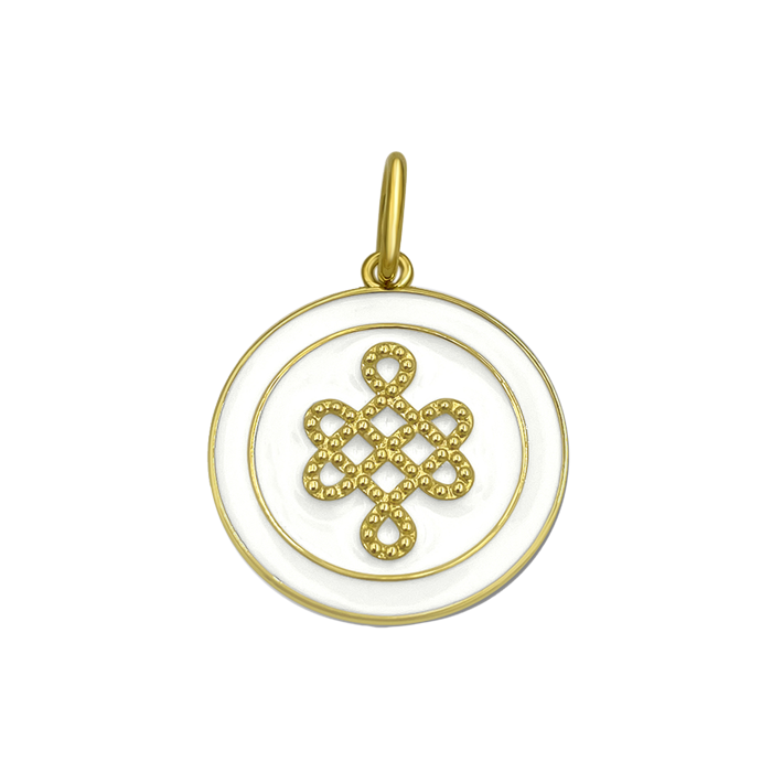 Mother & Daughter Gold Alpine White Small Pendant