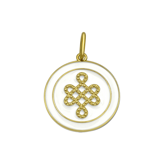 Mother & Daughter Gold Alpine White Small Pendant