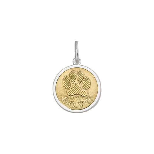 Paw Print Gold Center Small Pendant