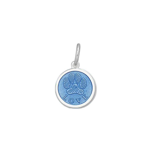Paw Print Periwinkle Mini Pendant