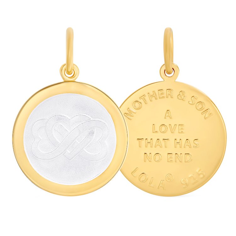 Mother & Son Alpine White Gold Small Pendant