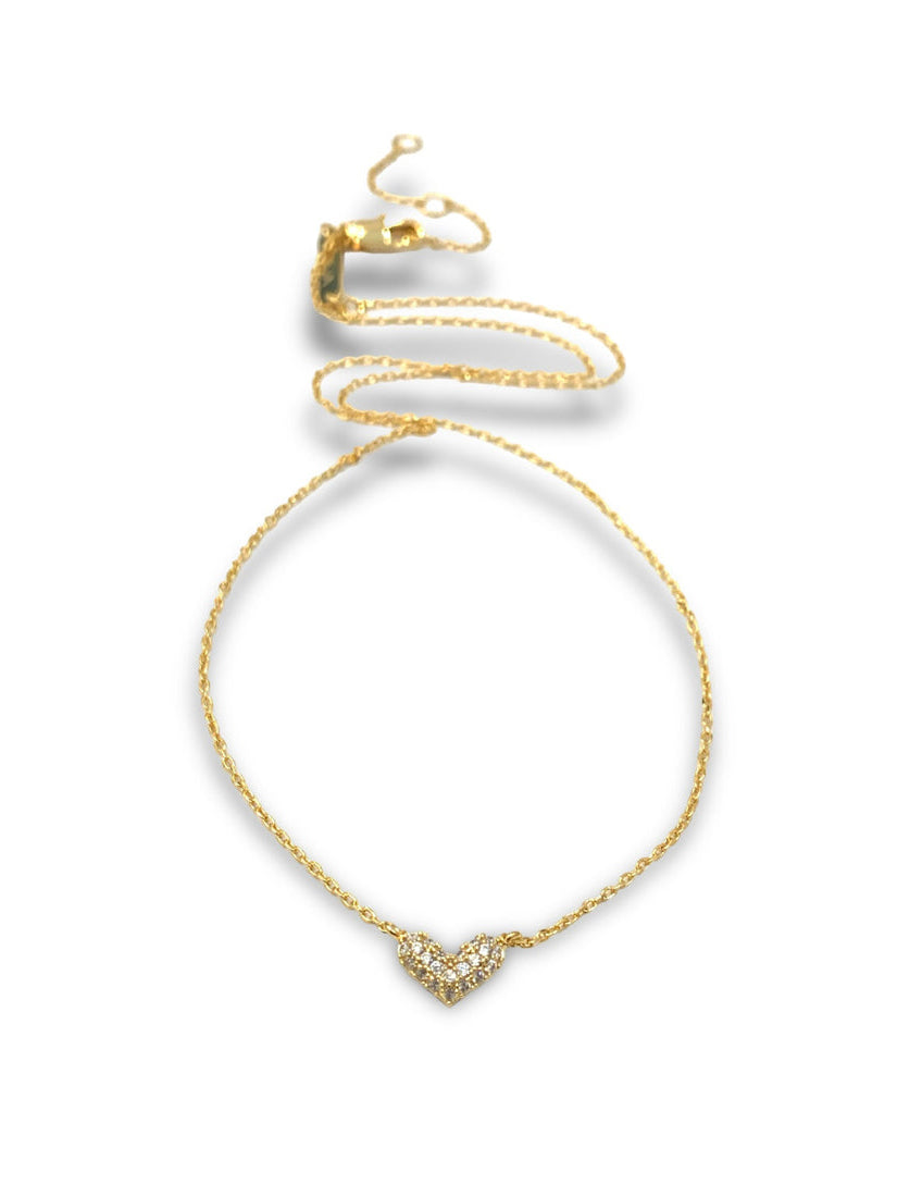 Mia Clear Heart Necklace