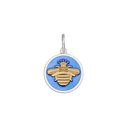 Queen Bee Periwinkle Gold Small Pendant