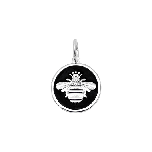 Queen Bee Black Silver Small Pendant