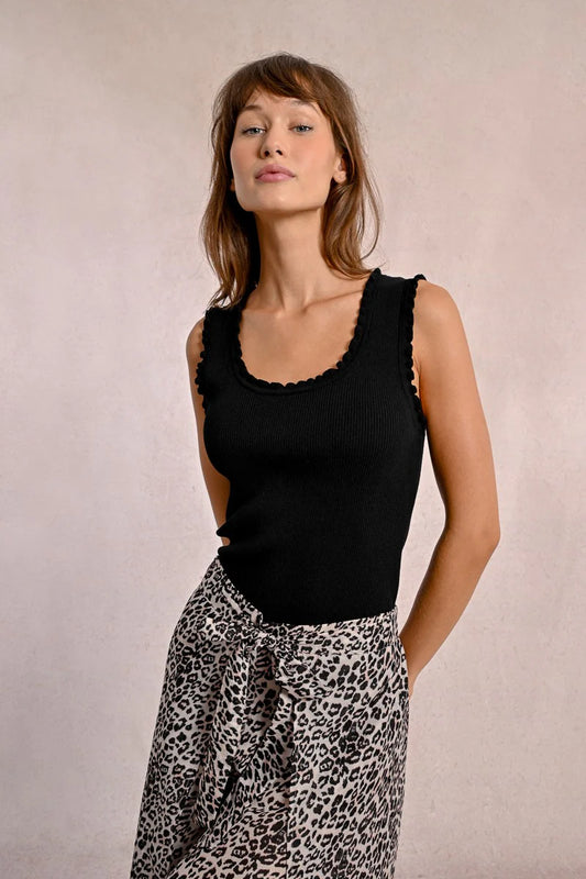 MB Black Ruffle Tank