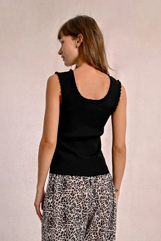 MB Black Ruffle Tank