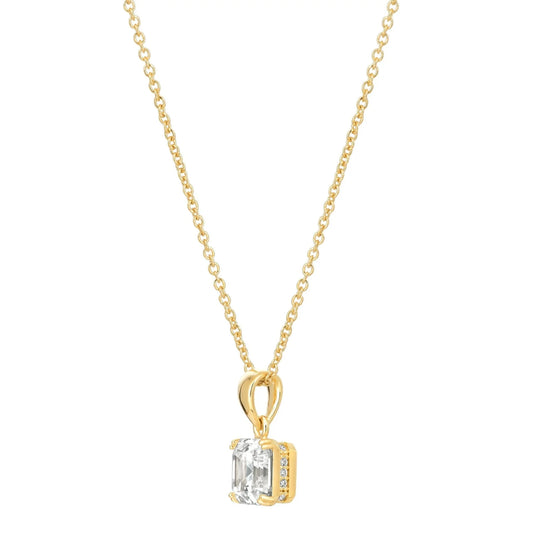 2.1ct Royal Asscher Cut Pendant Necklace in 18kt Gold - 3011210N16CZ