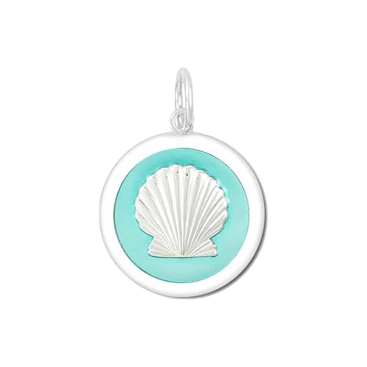Shell Seafoam Silver Medium Pendant