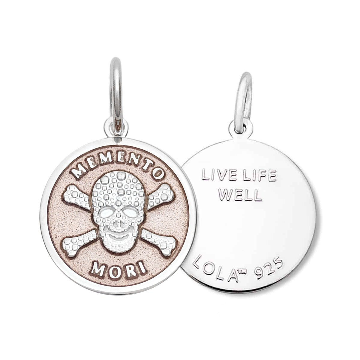 Skull Pink Silver Small Pendant