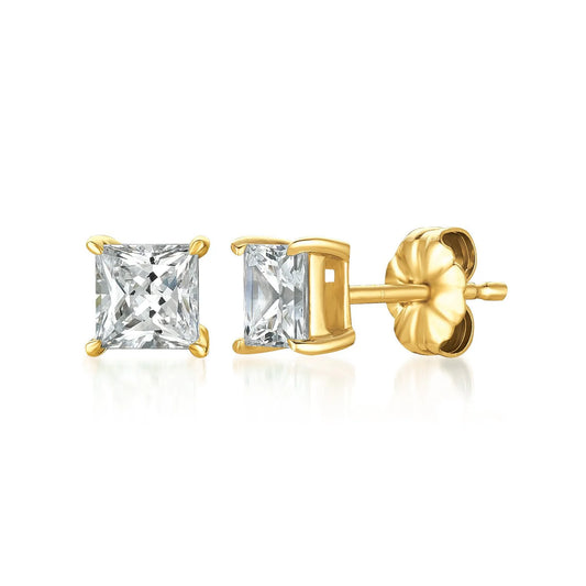 .75ct Princess Cut Stud Earrings in 18kt Gold - 302544E00CZ