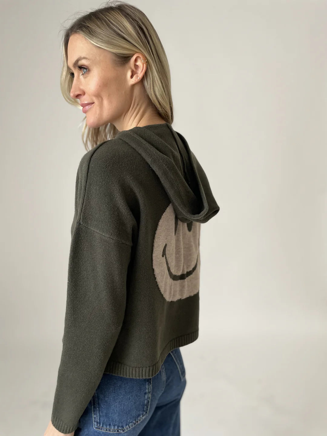 Olive Good Mood Hoodie