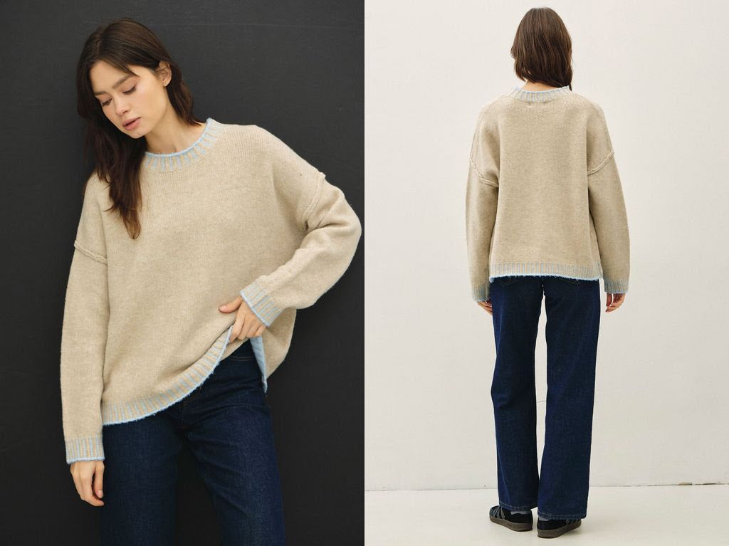 Oatmeal Mock Sweater