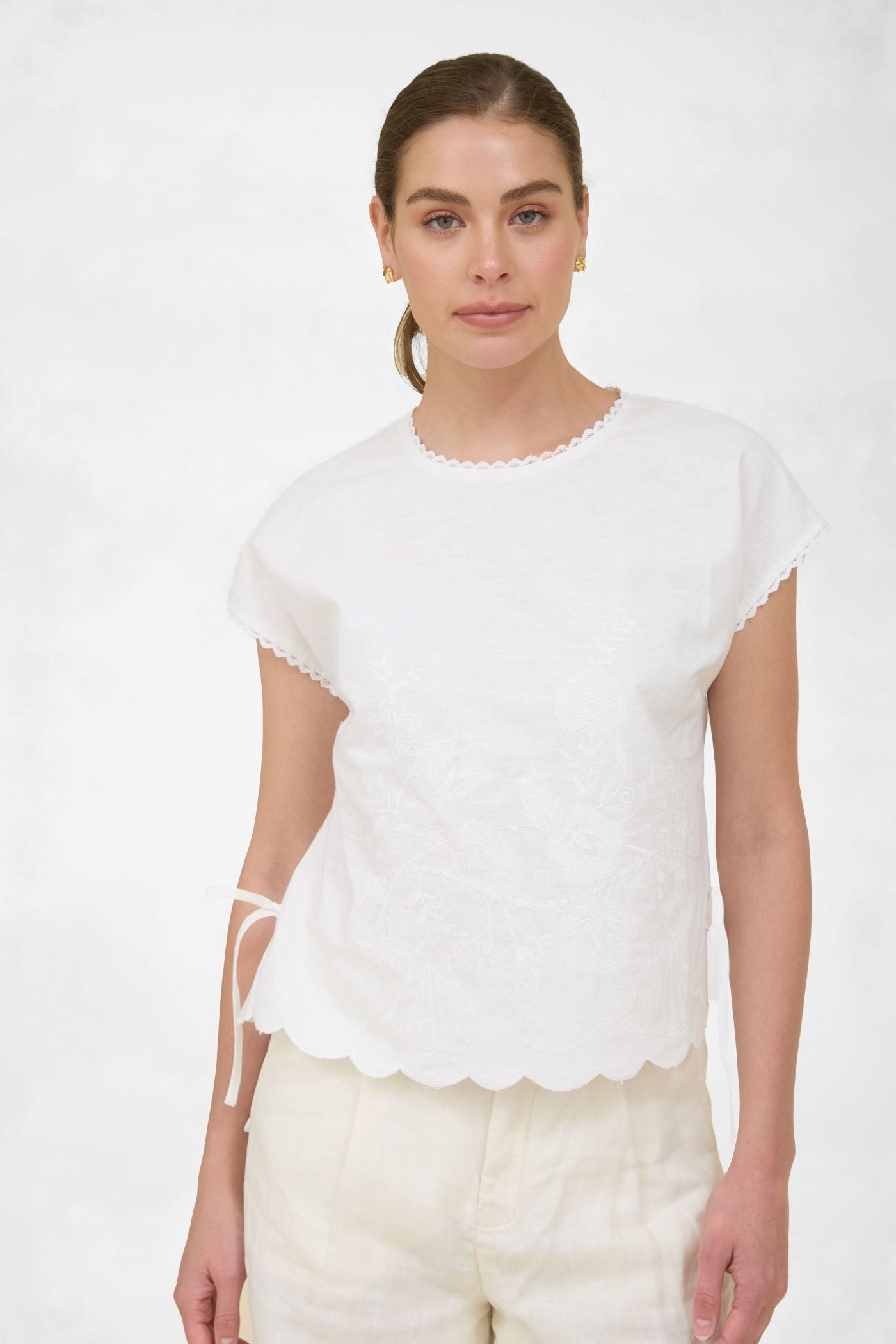 Dolman Sleeve Embroidered Top