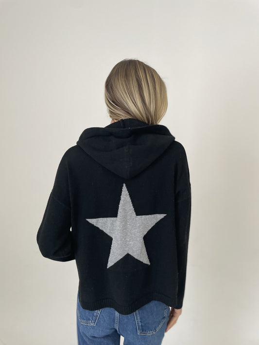 Grey Star Black Hoodie
