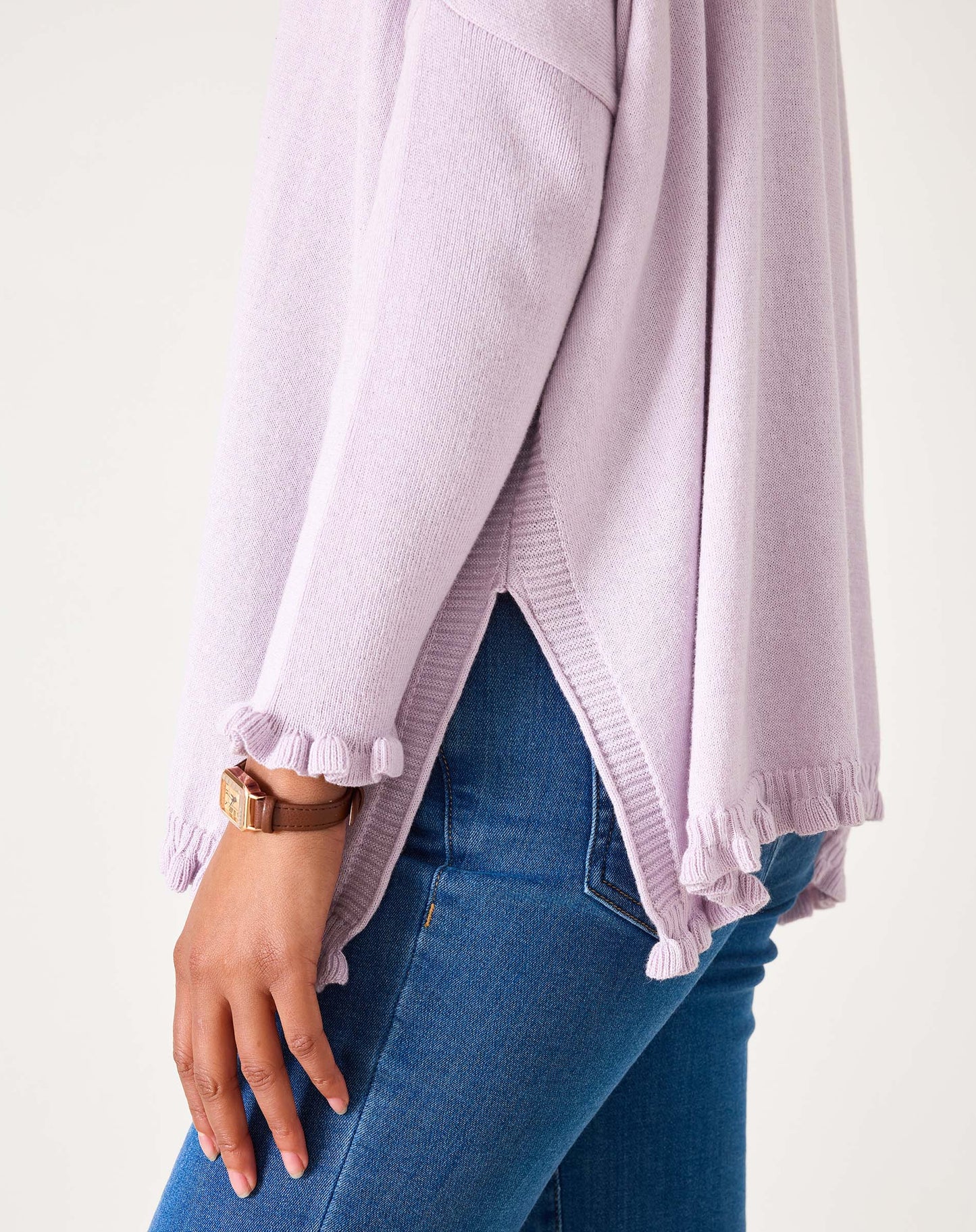 Lavender Haze Catalina Ruffle Sweater
