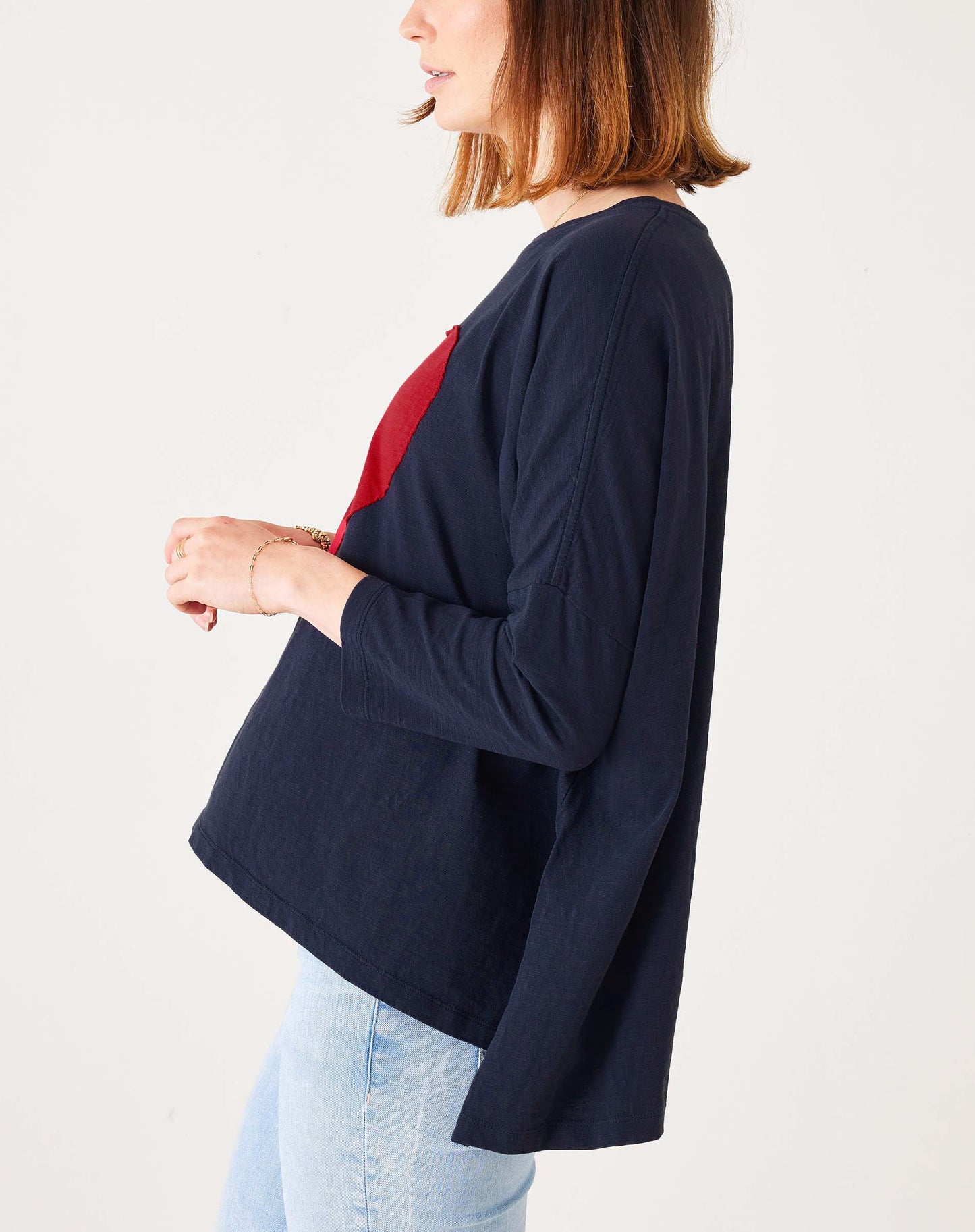 Navy Heart Catalina Slub Tee