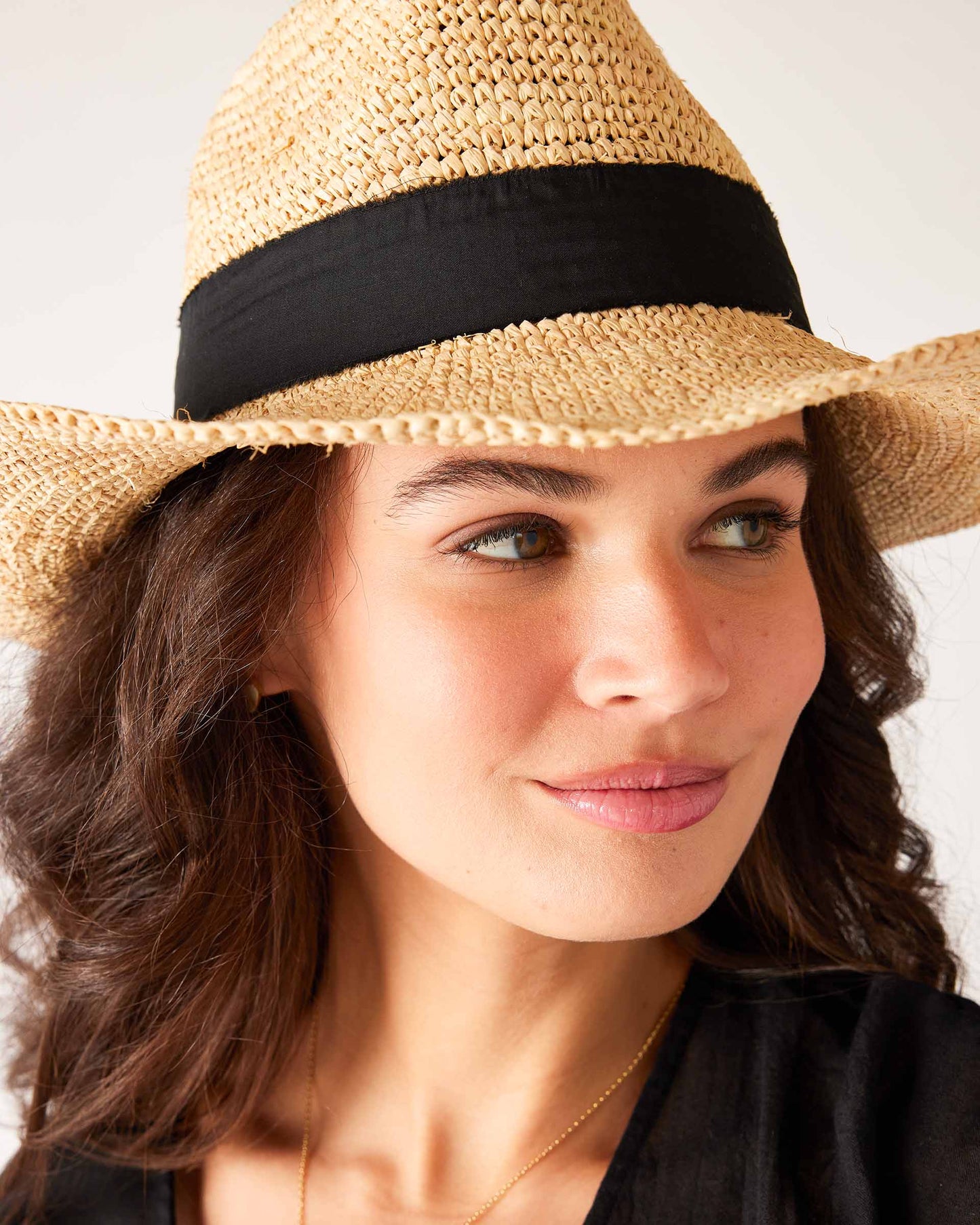Black Seagrove Straw Hat