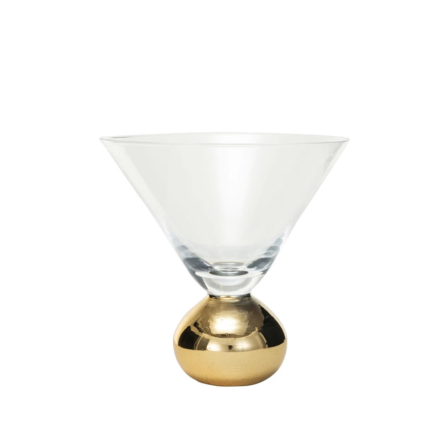 Martini Glass Gold Ball Stem