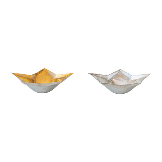 Stainless Steel Floating Star Shaped Tealight Holder, 2 Finishes