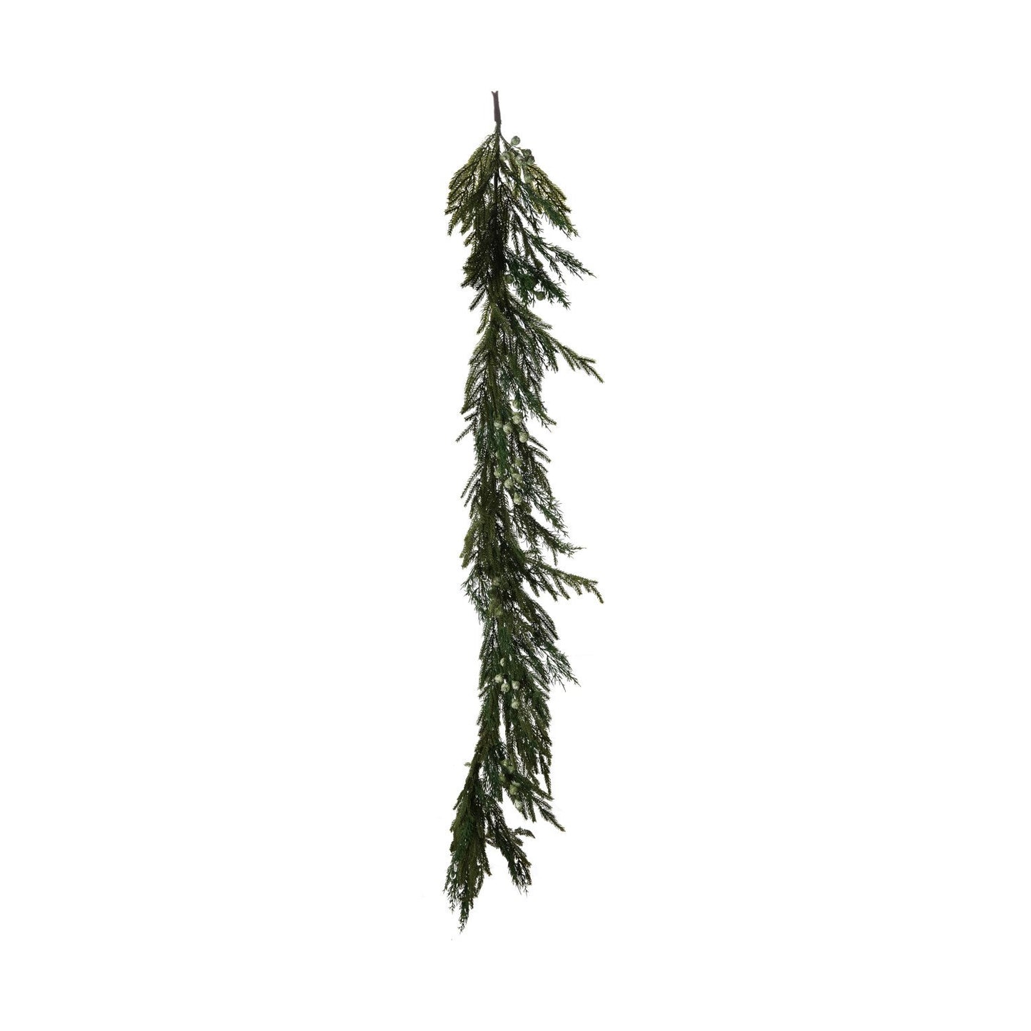 72"L x 6"H Faux Cypress Garland with Eucalyptus Pods