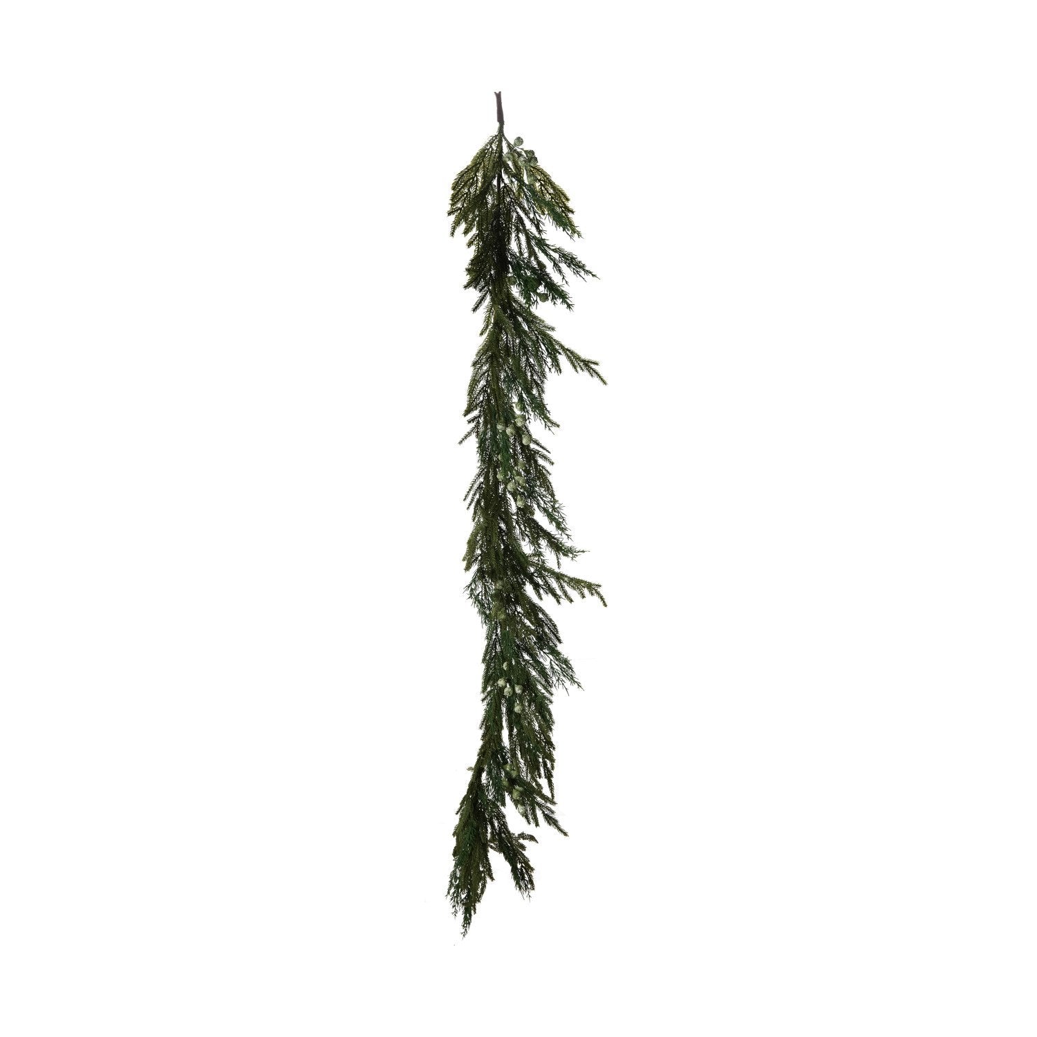72"L x 6"H Faux Cypress Garland with Eucalyptus Pods