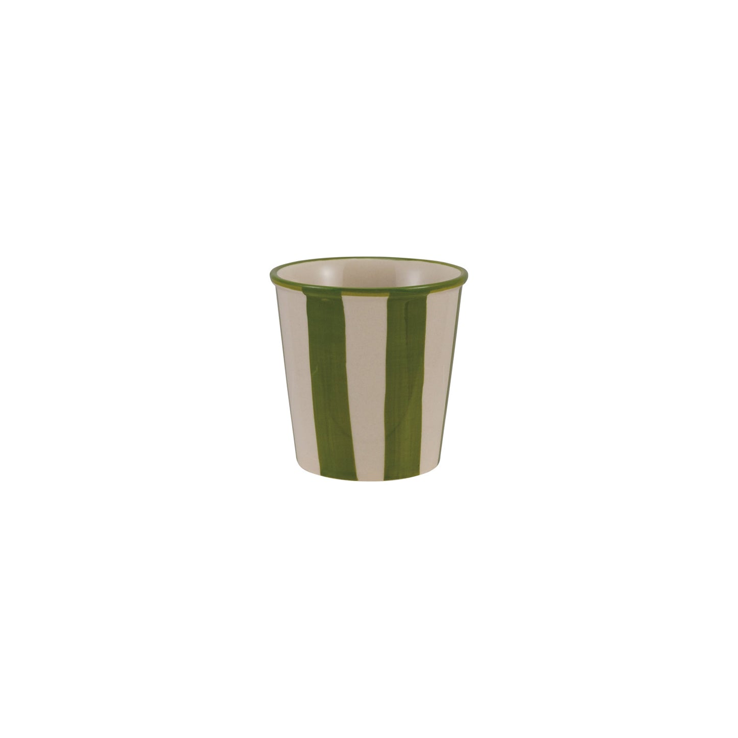 Striped Green White Cup