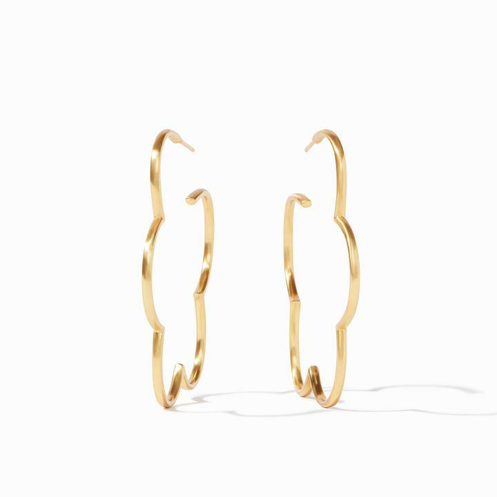 Gardenia Medium Hoop Earrings