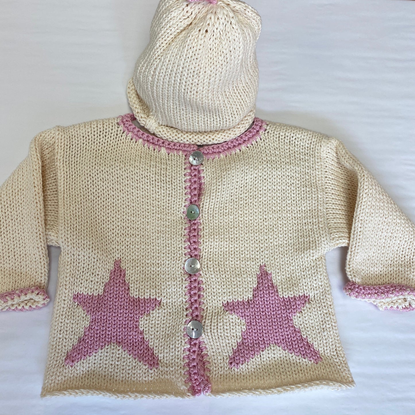 Ivory Star Baby Cardigan