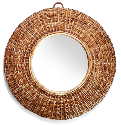 Woven Cane Mirror
