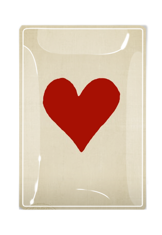 Red Long Heart Tray