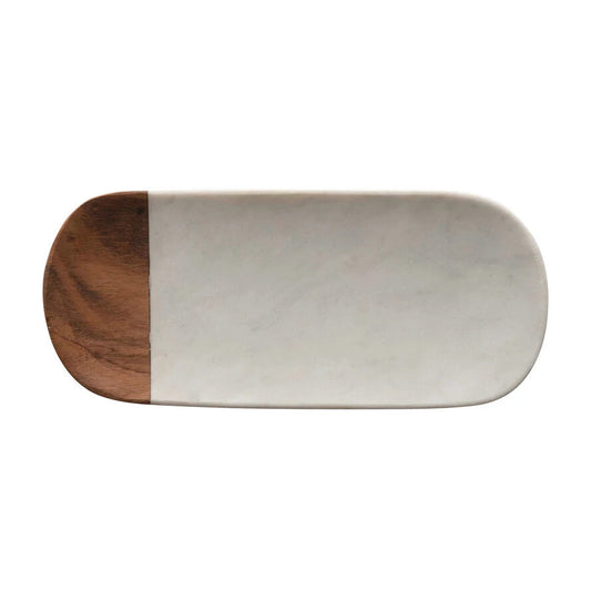 Marble Acadia Wood Tray
