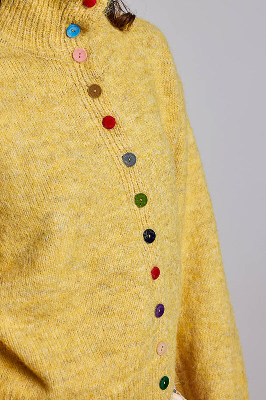 Yellow Buttoned Sweater