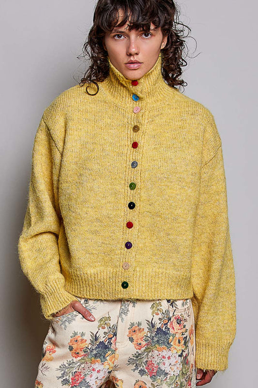 Yellow Buttoned Sweater