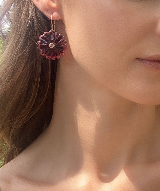 Indigo Magnolia Earring