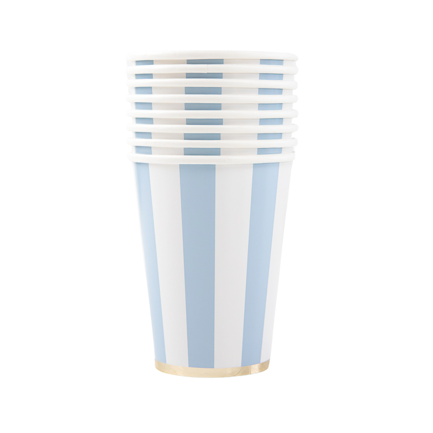 Sky Blue Cabana Stripe Cups