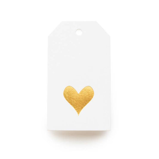 Gold Heart Gift Tag