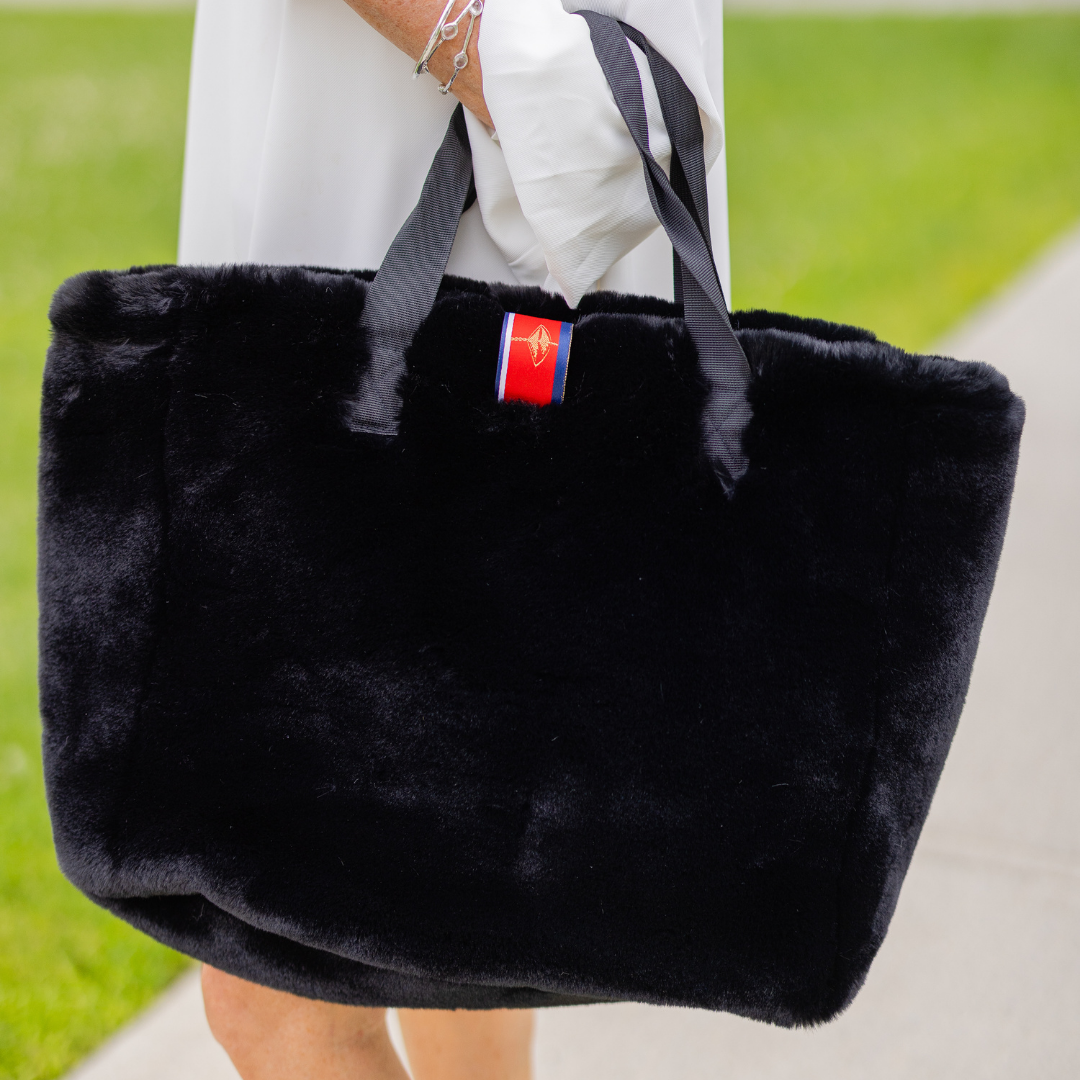 Black Reversible Oversized Tote