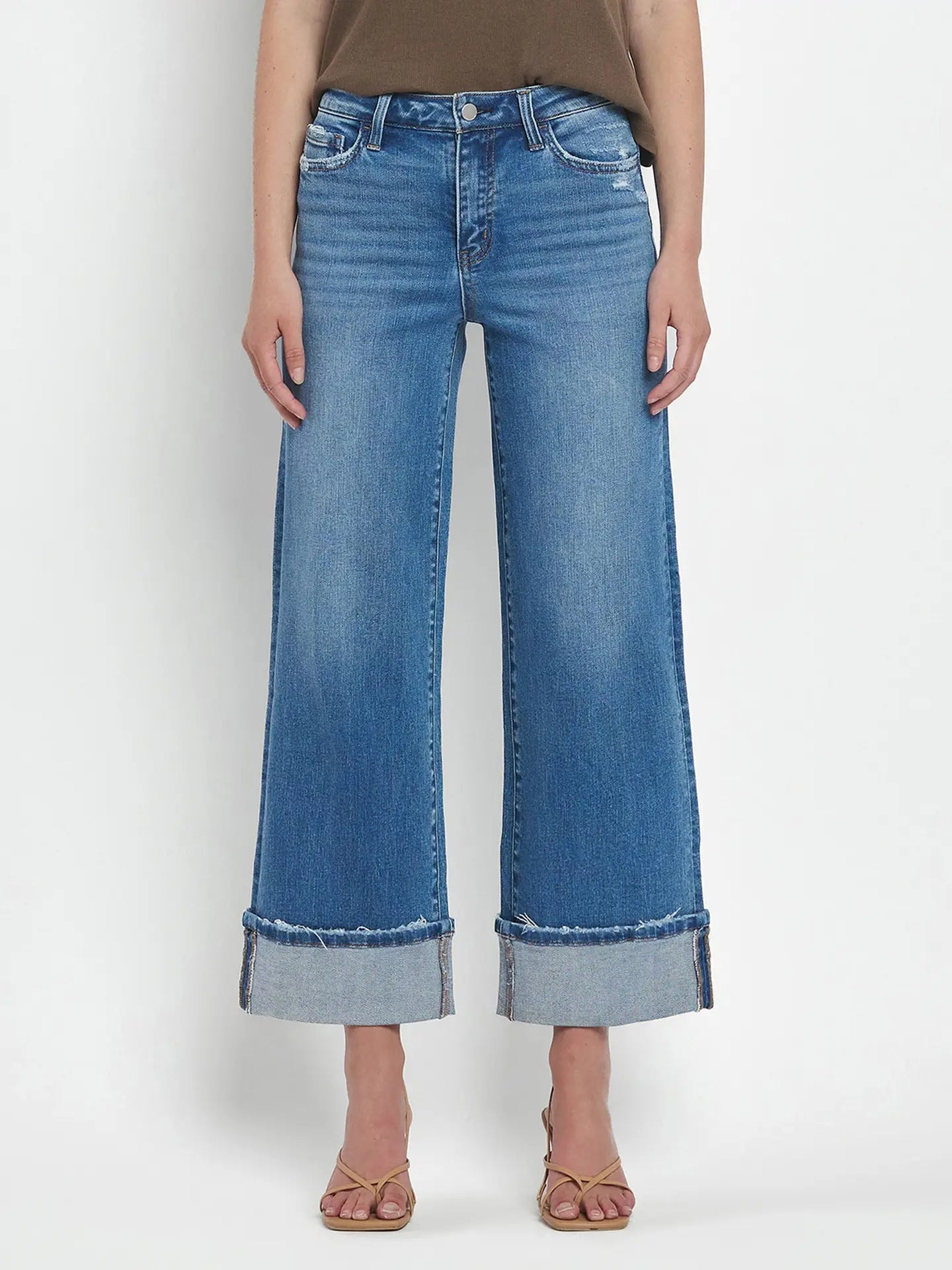 High Rise Medium Cuffed Jeans F5890