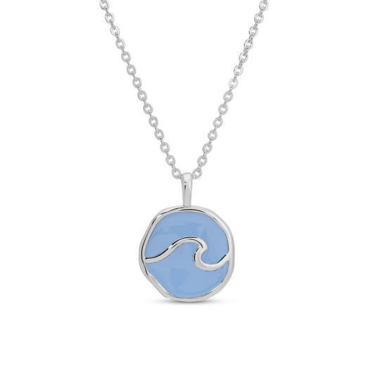 Tiny Wave Pendant Necklace