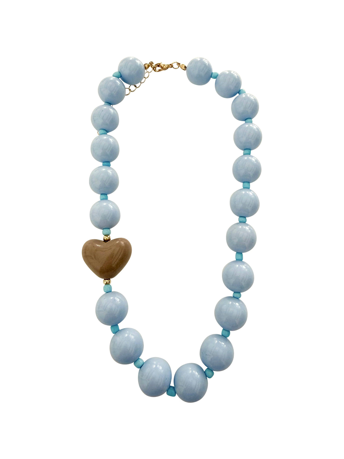 Judy Chunky Beaded Heart Necklace