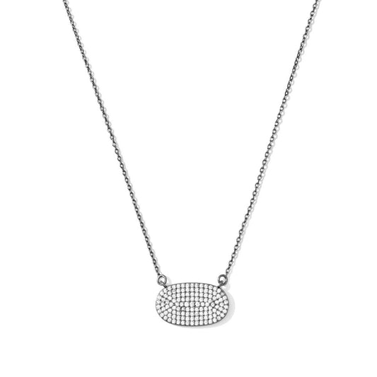 Unity Pave Oval Necklace
