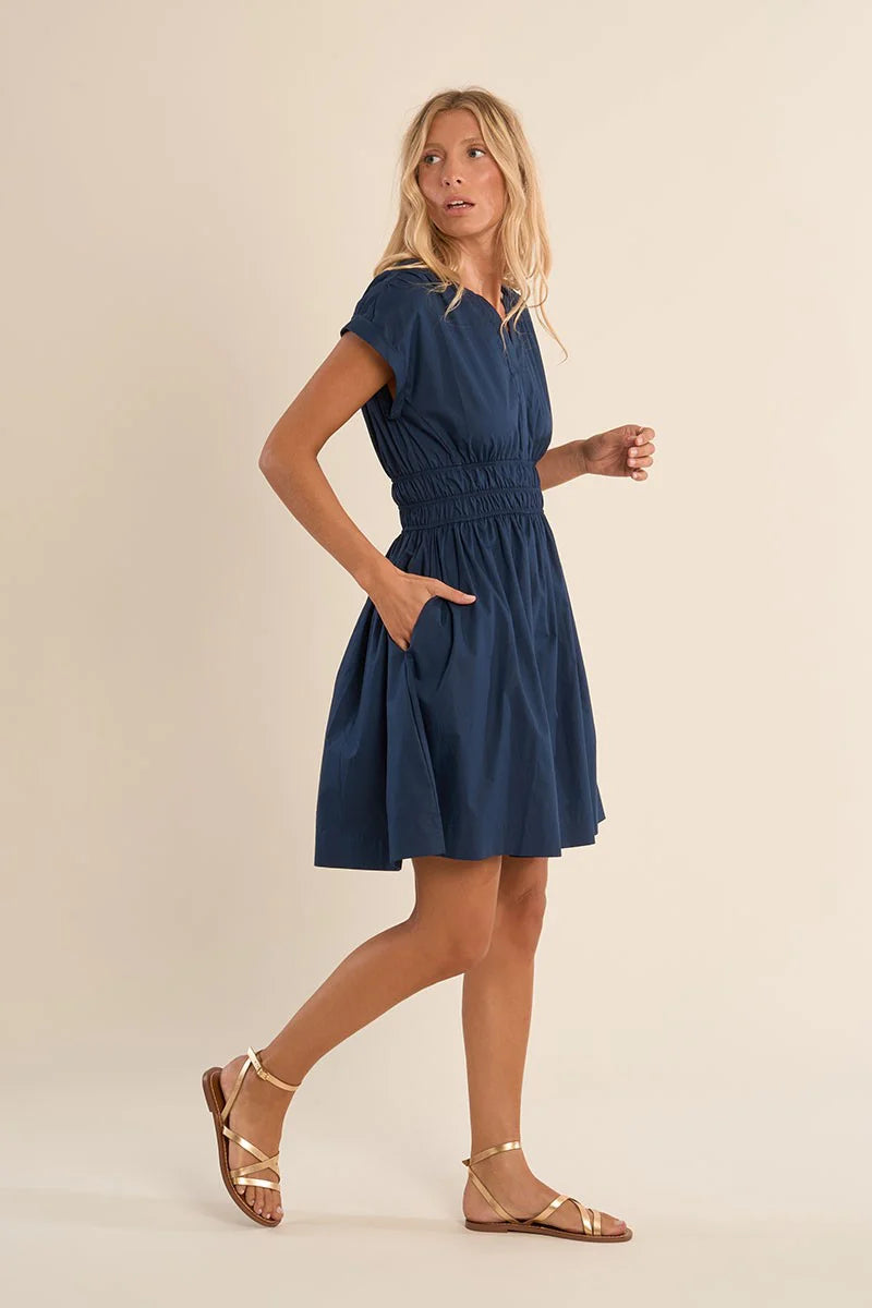 MB Navy Smocked Dress